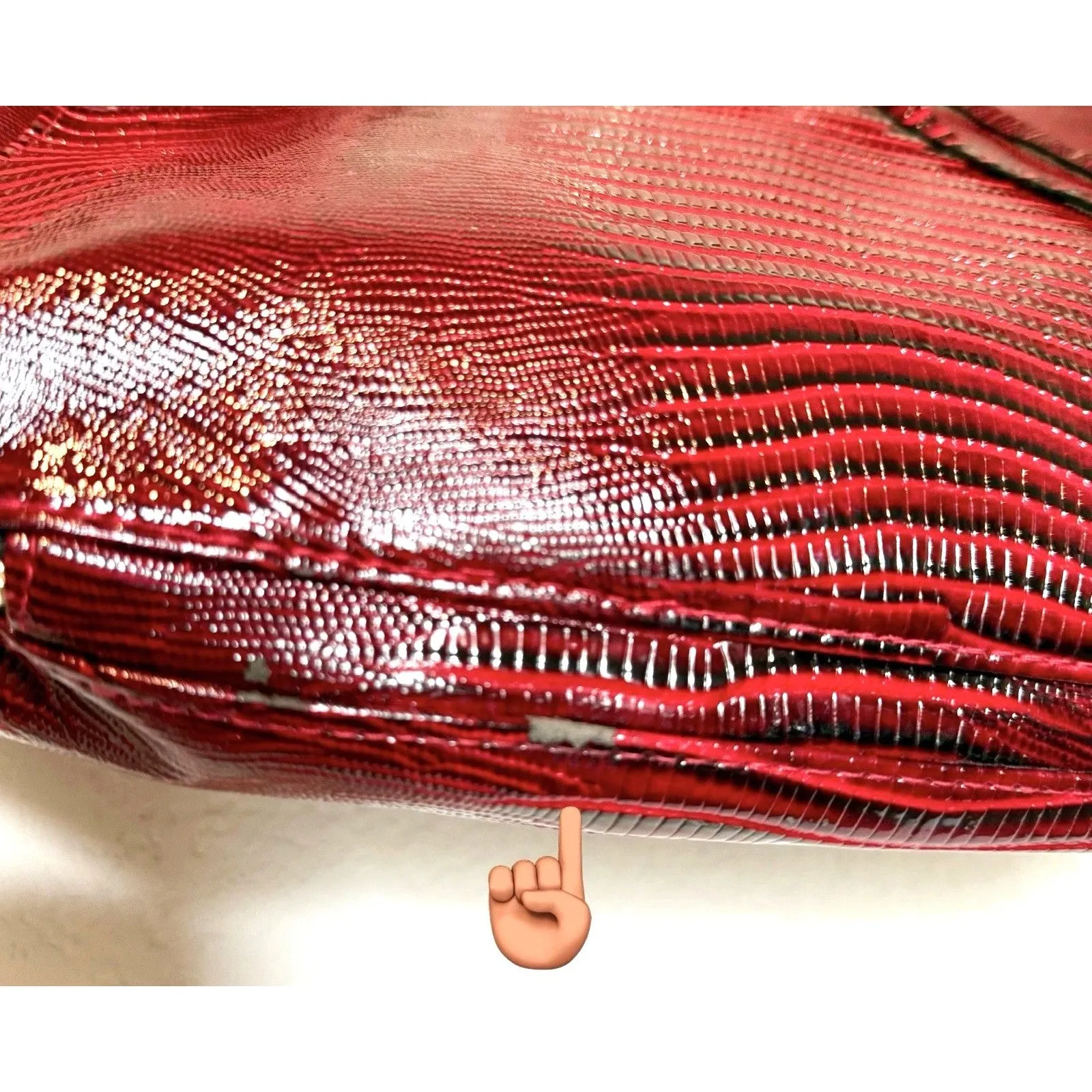 Estée Lauder Red Croc Embossed Makeup Cosmetic Travel Case Large Zip Organizer - Image 6