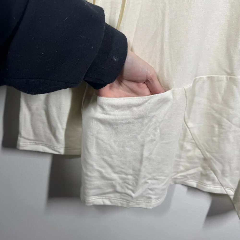 J. Jill Pure Jill Top Women S Turtleneck Pocket Tunic Ivory Lagenlook Tencel - Image 5