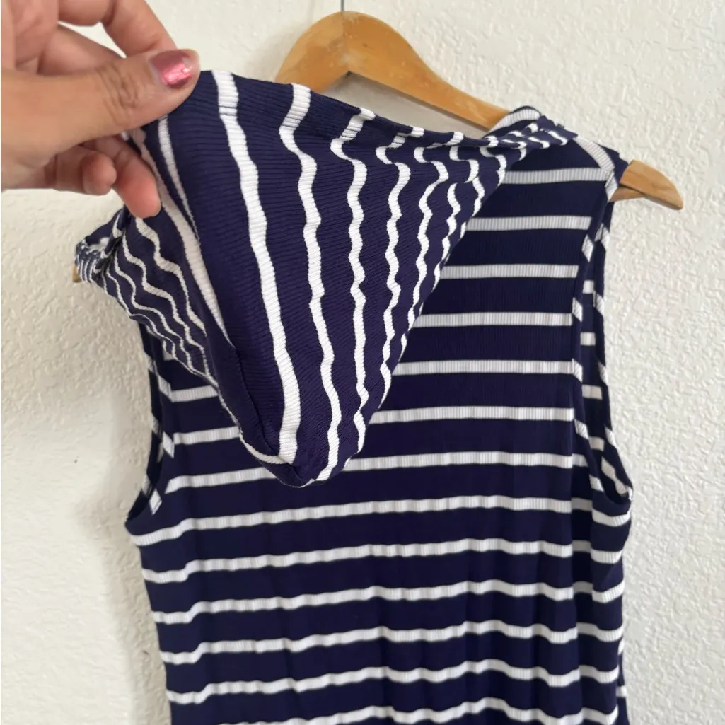 Blue and White Nautical Stripe Swim Coverup Size M - Image 7