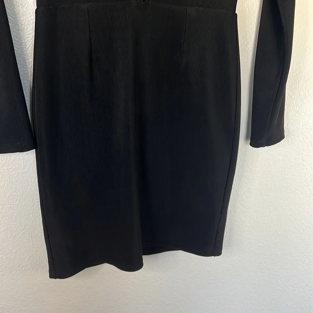 EUC Nasty Gal Black Long Sleeve Lace Up Front Mini Dress sz S - Image 5