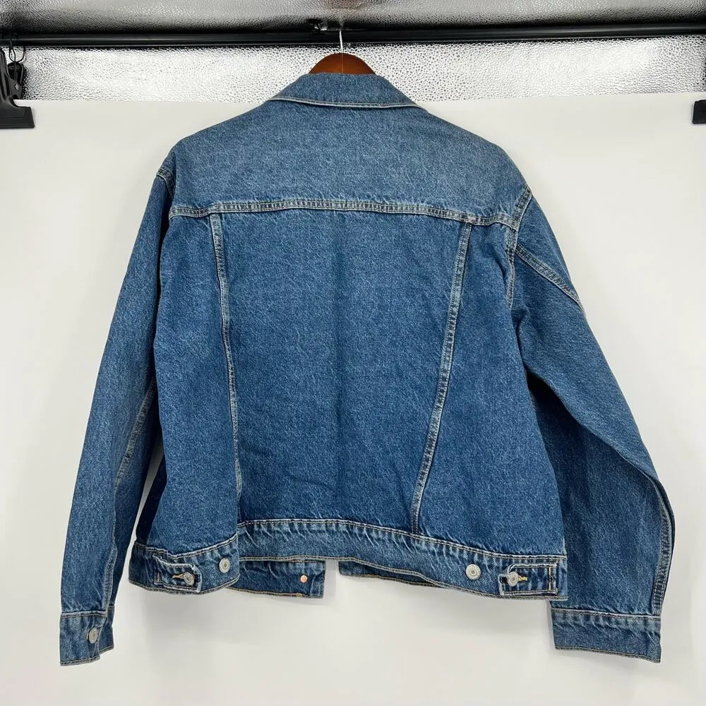 Old navy Classic Jean Jacket button front denim blue 100% cotton Women size XL - Image 5