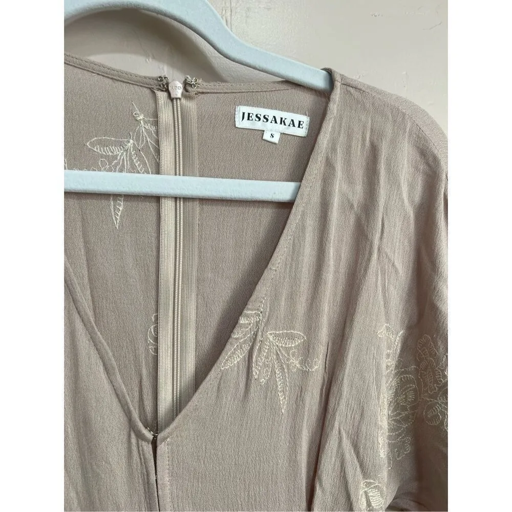 Jessakae Pale Pink Embroidered Dress Pink - Image 3