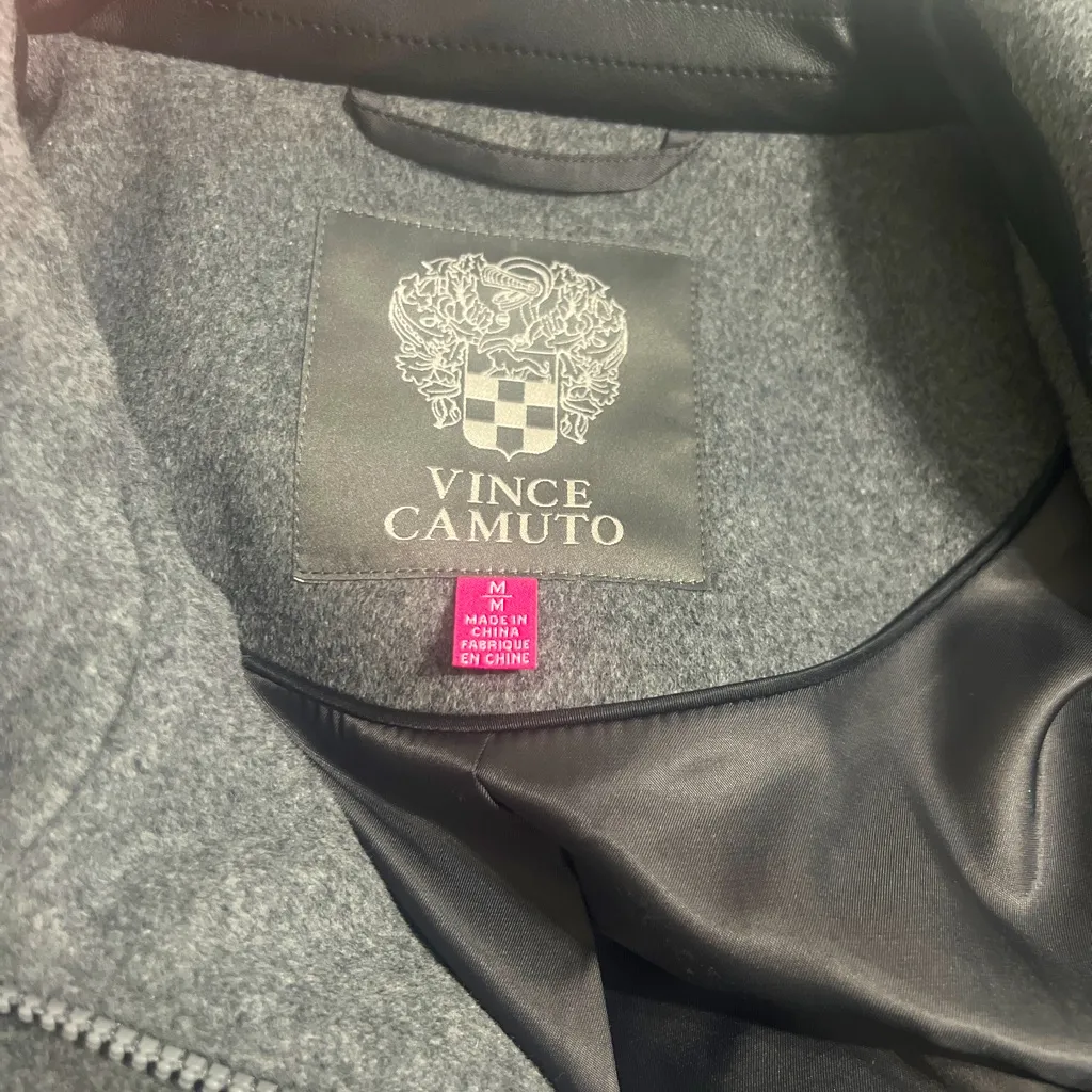 Vince Camuto Charcoal Belted Trench Coat - Image 3