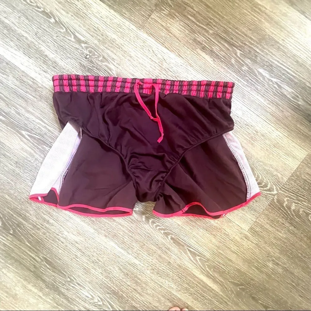 Nike pink brown stripe dri fit shorts - Image 4