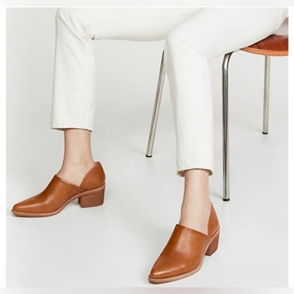 Madewell Brady Lowcut Bootie In Leather English Saddle Ankle Booties size 8.5 - Image 4