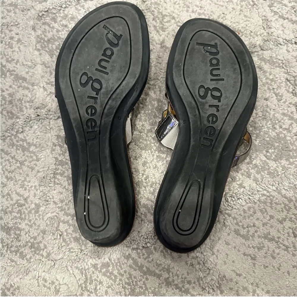 Paul Green Munchen Strappy Leather Slides Slip On Size 6 - Image 5