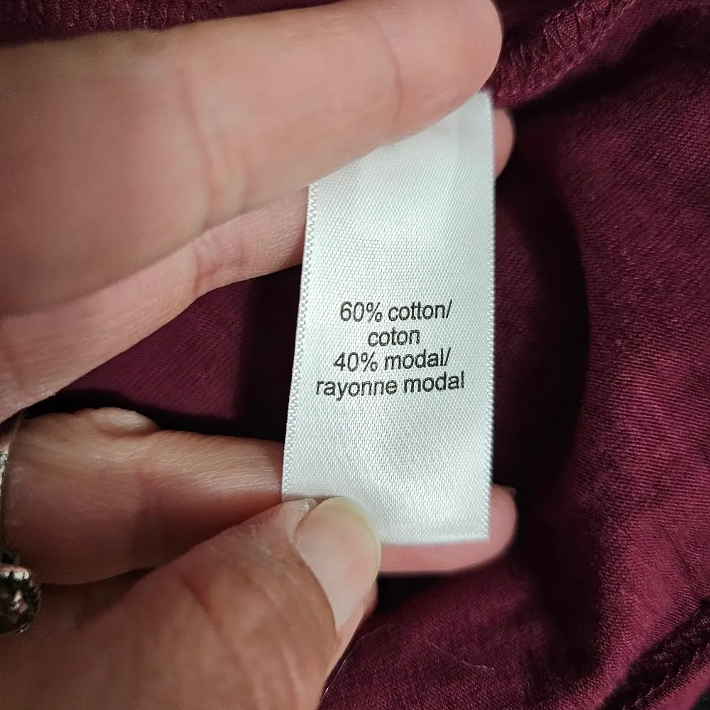 Maurices Burgundy 24/7 Solid Knot Back Tee Size Medium - Image 8