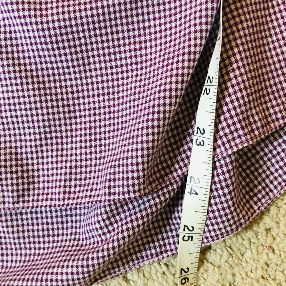 BERRY GINGHAM OFF SHOULDER BOHO BLOUSE LARGE - Image 8