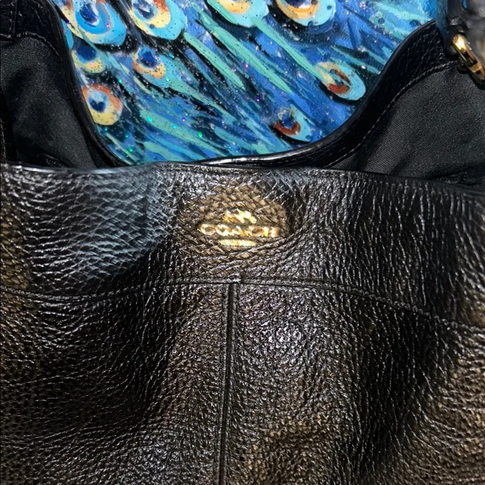 Coach Lexy Black Pebbled Leather Shoulder Bag - Image 3