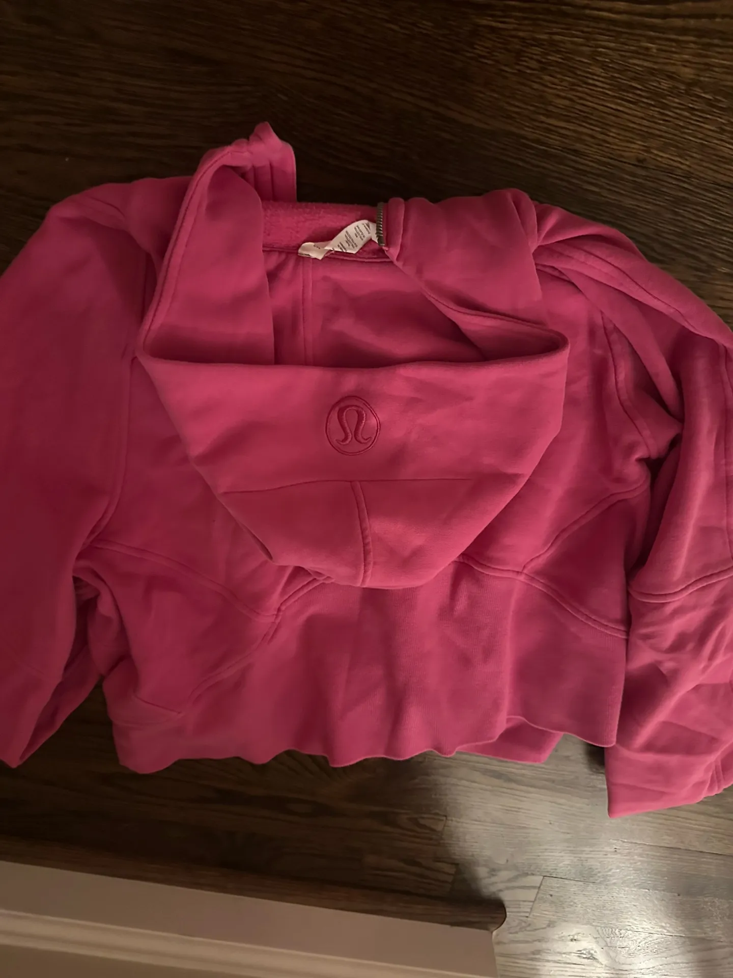Lululemon Scuba Hoodie Oversized Full-Zip M/L Pink - Image 2