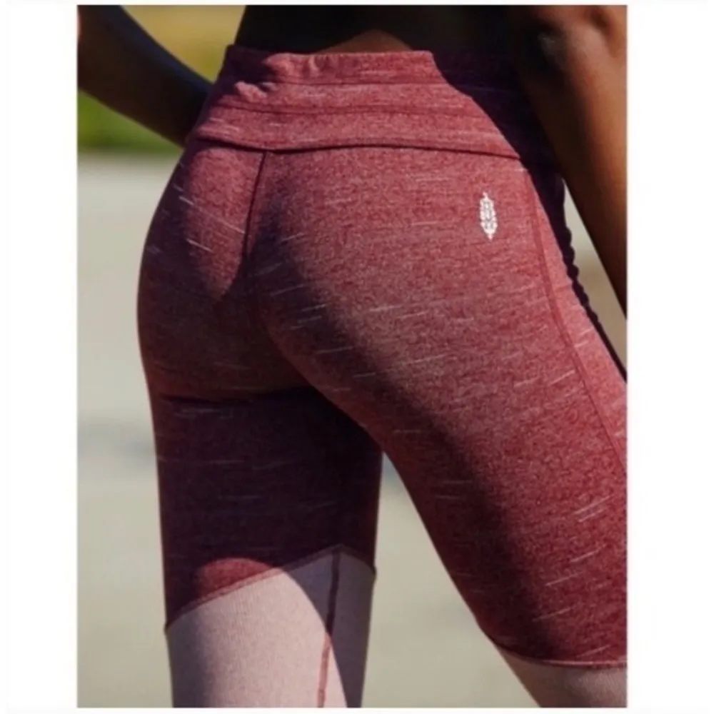 Free People Movement Two Tone Full Length Leggings Small - Image 3