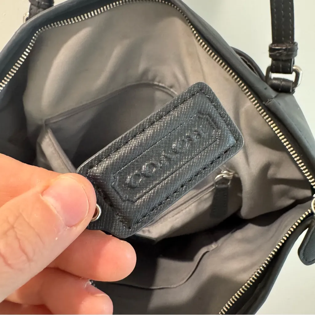 Coach Black Peyton Leather Jordan Carryall Tote Bag - Image 5