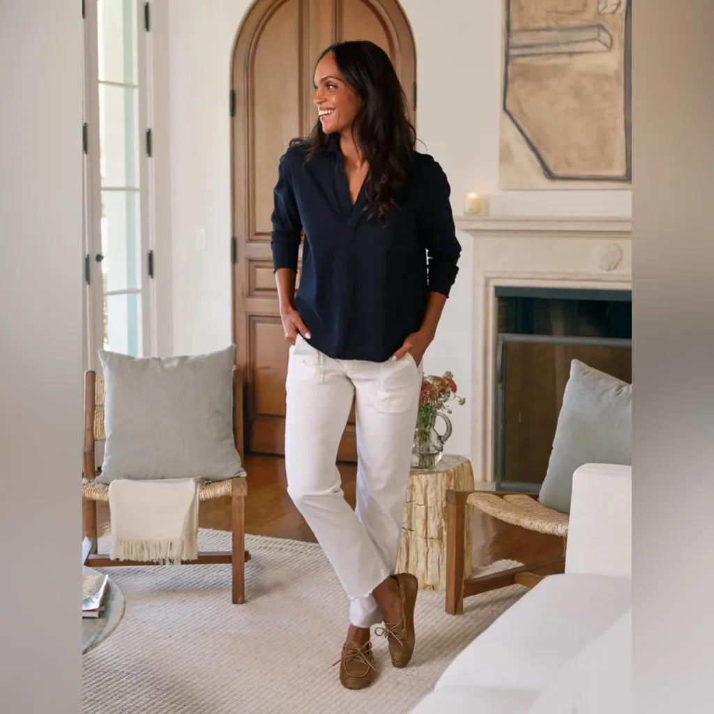 Frank & Eileen Patrick Popover Henley in British Royal Navy, Size Medium - Image 5