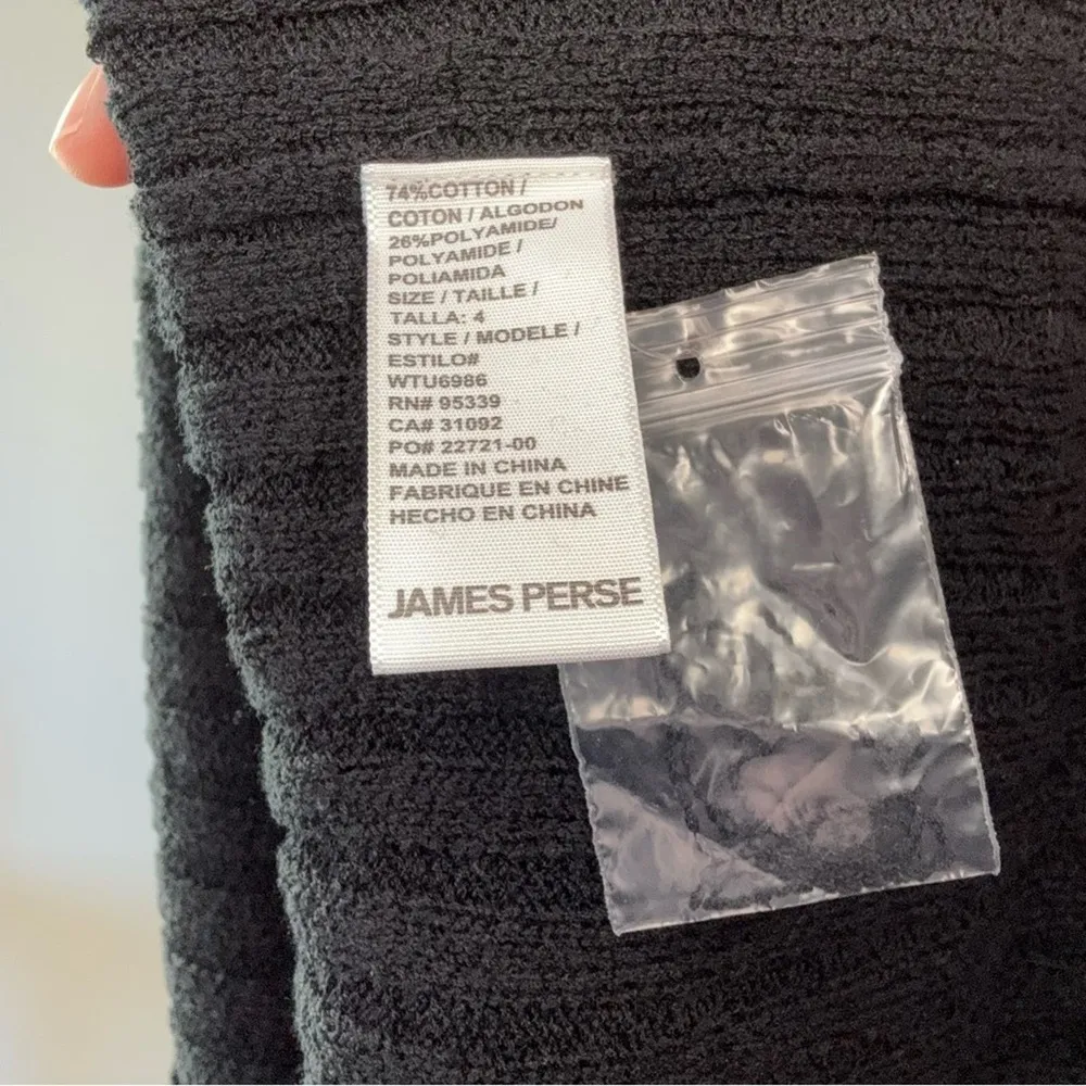 New JAMES PERSE Black Sweater Dress Size 4/ US XL - Image 6