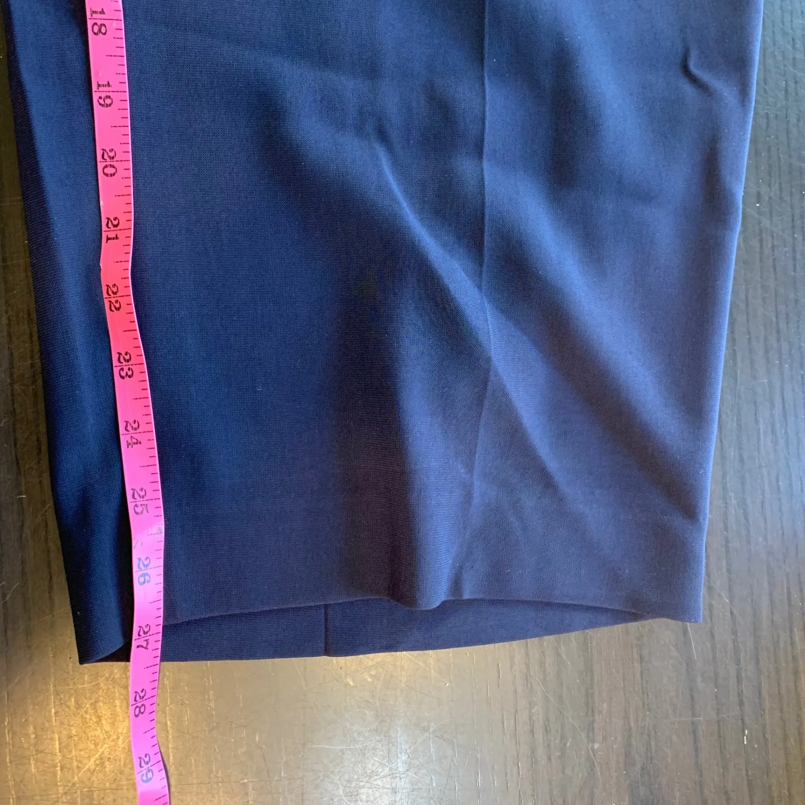 Talbots Woman Petite 18W Navy Blue Pleated Pants‎ Elastic Waist Church Office - Image 10