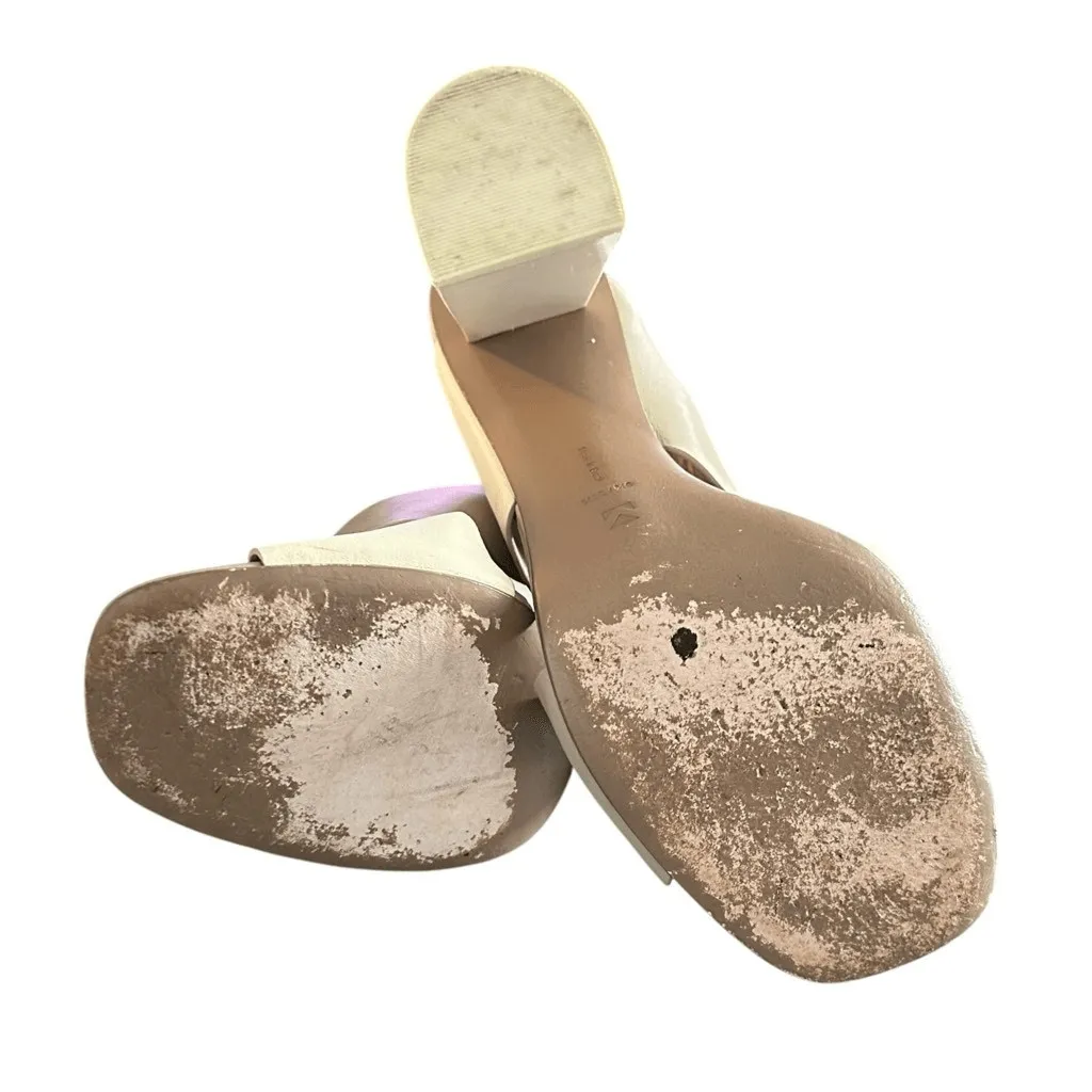 MERCEDES CASTILLO Slingback Sandals Ribbed Block Heel Two - Image 7