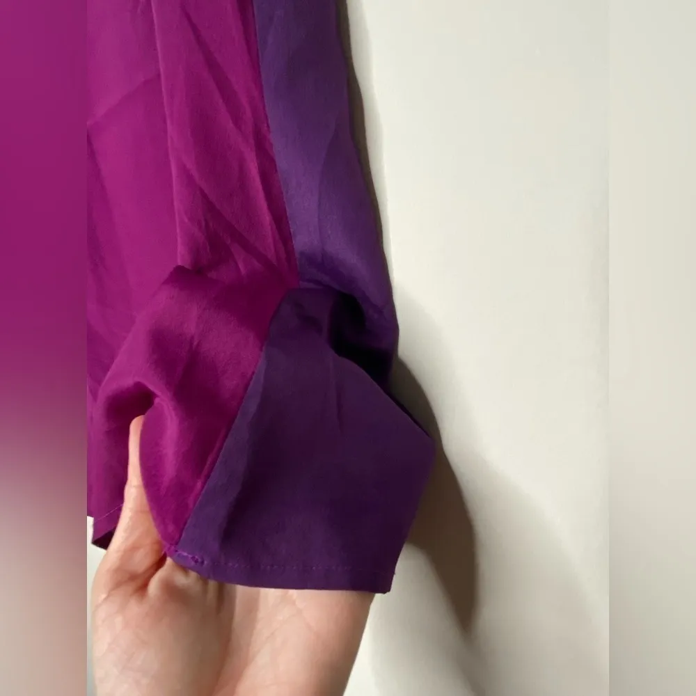 The Limited Multicolor Scoop Neck Satin Finish Sleeveless Blouse Top - Image 6