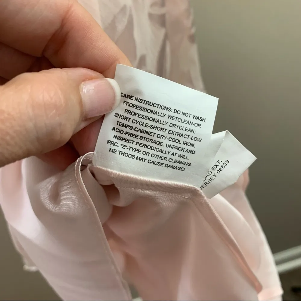 Cameron Blake by Mon Cheri Silk Floral Tiered Sleeveless Maxi Pink Dress Size 8P - Image 3