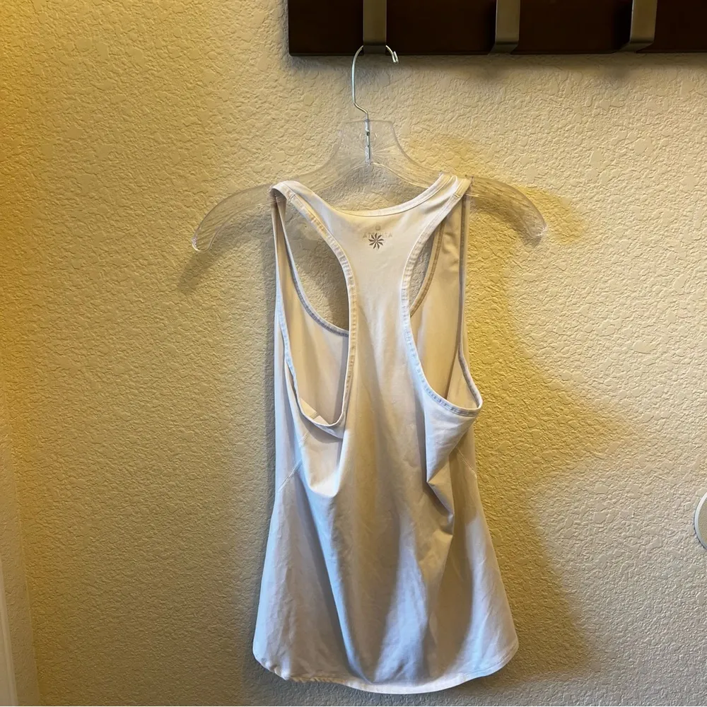 Athleta White Asymmetrical Sleeveless Tank Top - Image 4