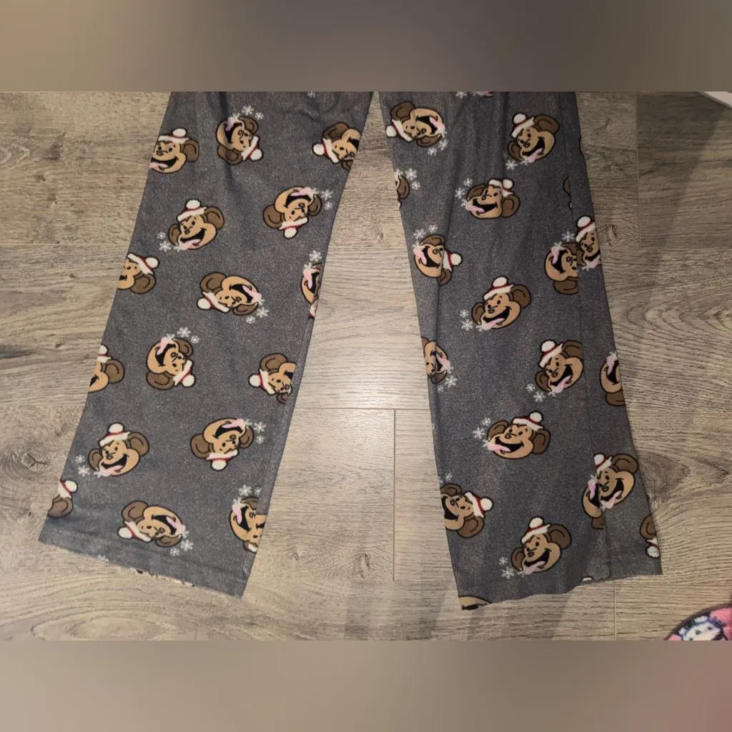 Vintage Y2K Old Aeropostale Lounging Pants - Monkey Catching Snowflakes - Image 9