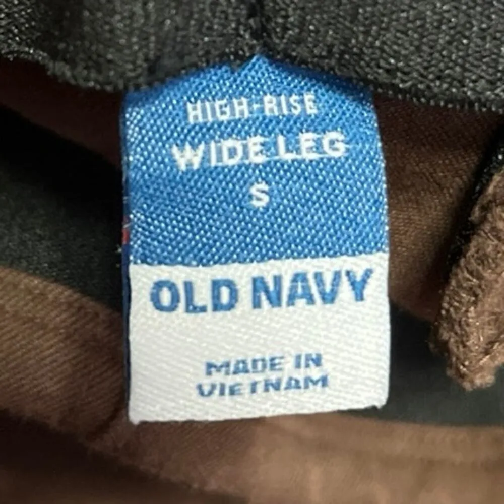 Old Navy Women's Brown High Waisted Palazzo Pocket Wide Leg Trouser Pants Size S - Image 4