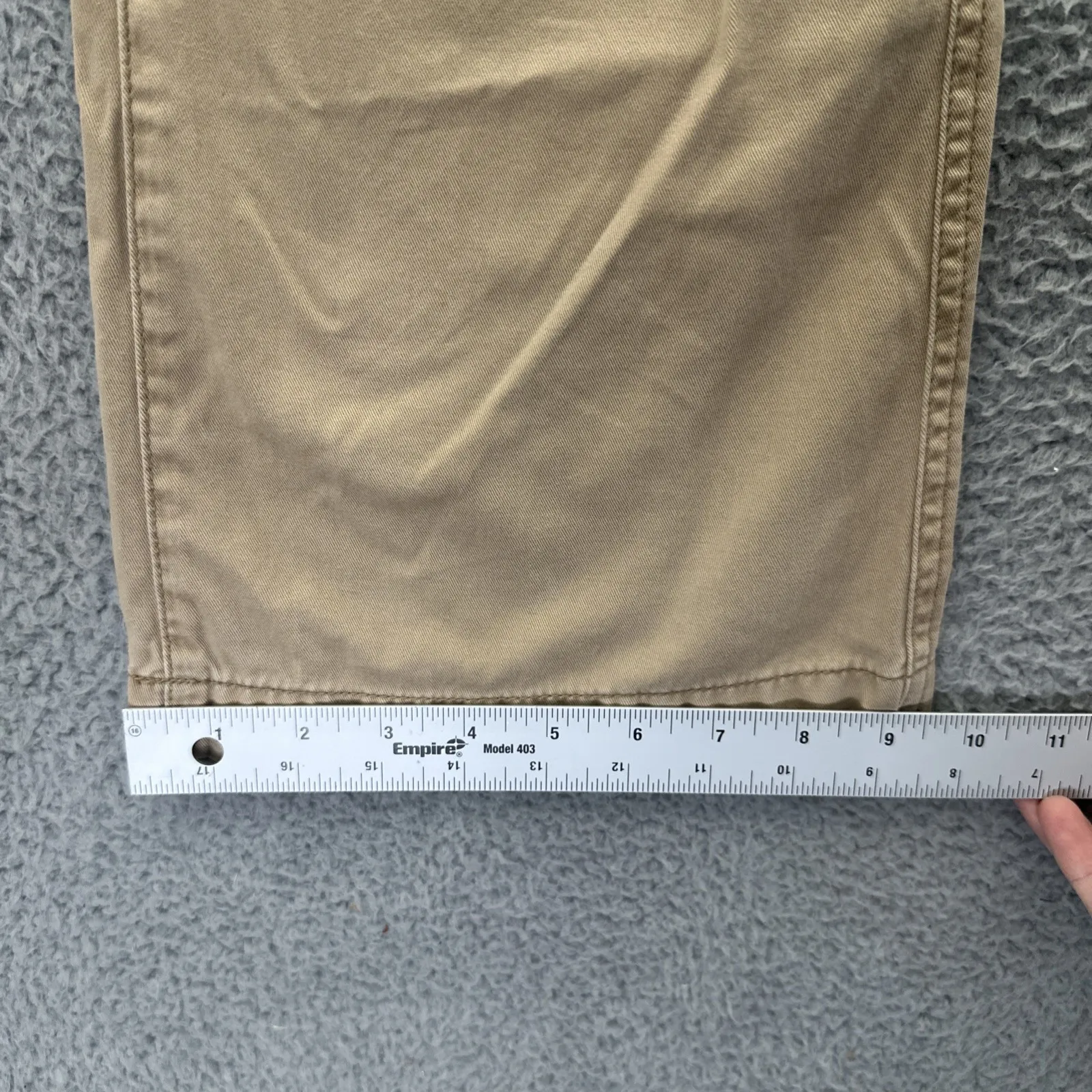 Y2K Aeropostale Low Rise Bootcut Khaki Pants Retro Boho Cotton Women's 5/6 x 32 Tan - Image 9