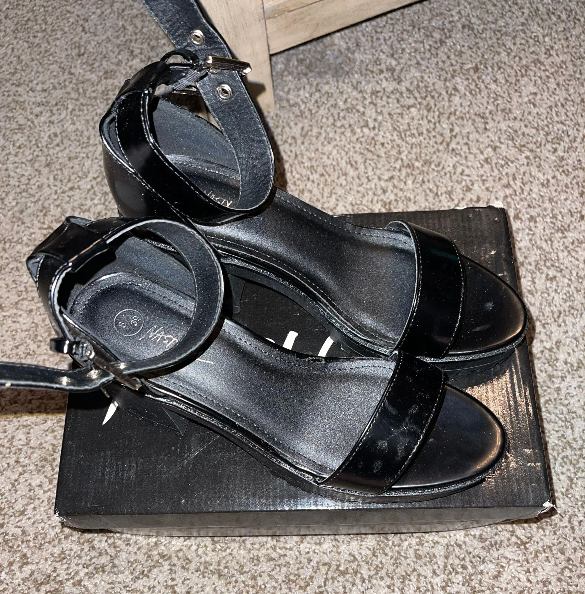 Nasty Gal Black Straps Heels - Image 5