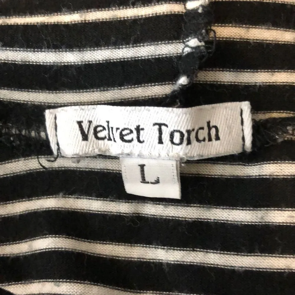 Velvet Torch Hooded Long Sleeve Tee Shirt Dress L - Image 8