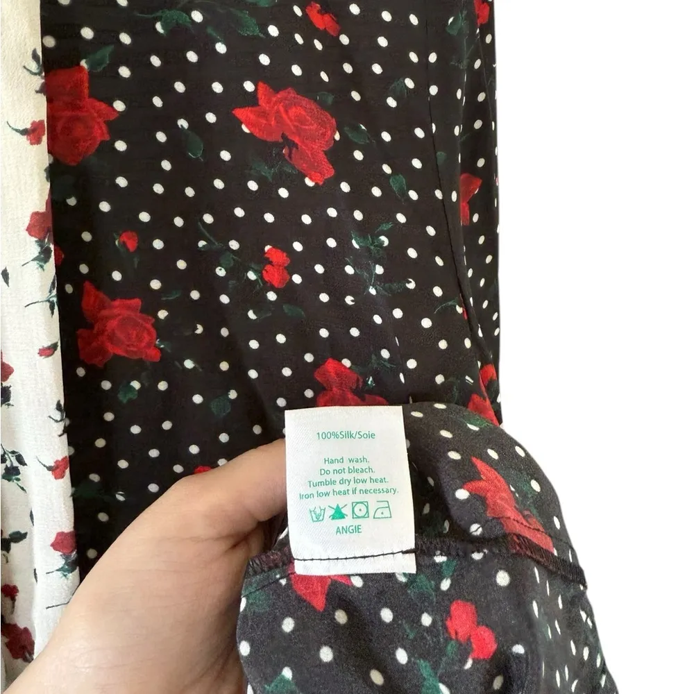 Rixo London Angie Blouse in Rose Garden Red - Image 5