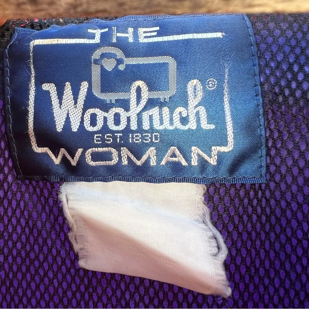 Vintage 90s Woolrich womens neon color block windbreaker jacket with waist cinch - Image 7