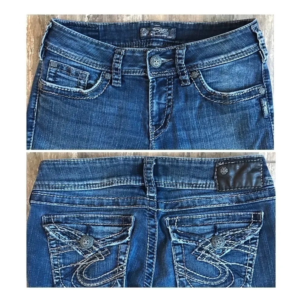 Silver Jeans Co. Suki Surplus back flap pocket stretch denim size 28x30 - Image 9