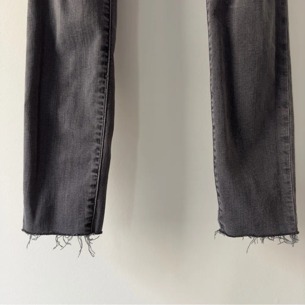 Madewell Curvy High-Rise Skinny Jeans Gray distressed button zip pockets stretch - Image 5