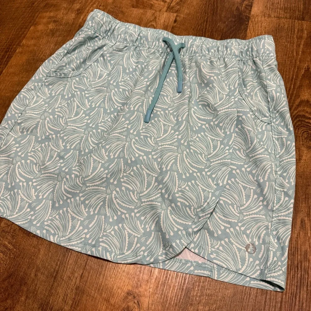 The American Outdoorsman Womens Casual Skort Sz Small Blue Print Pockets - Image 8