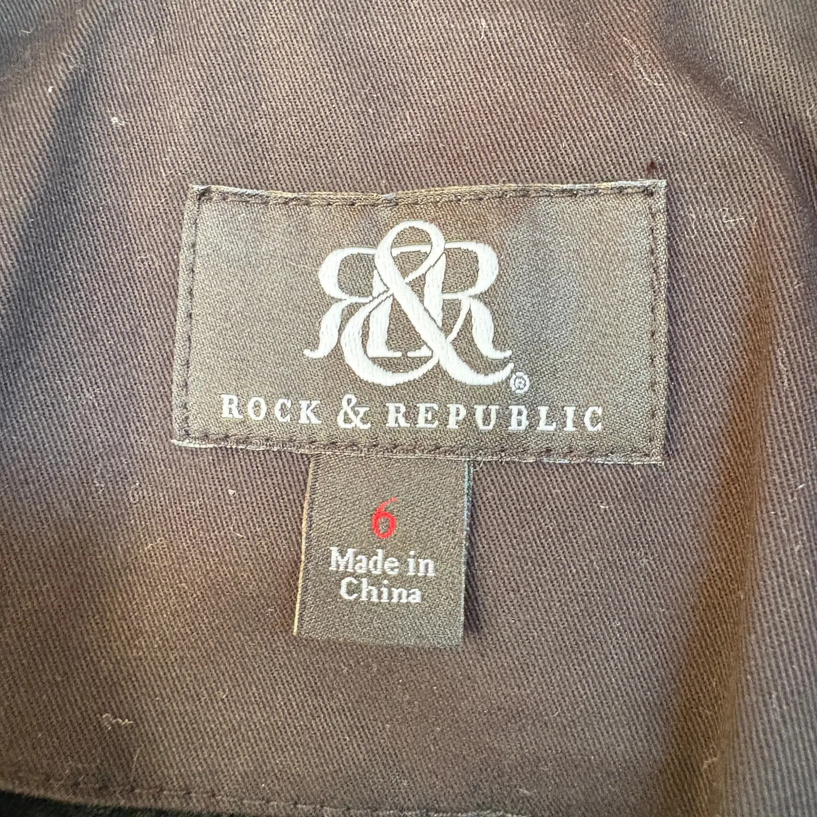 Rock & Republic Blazer Jacket McBling Business Casual Corporate Goth Size 6 - Image 8