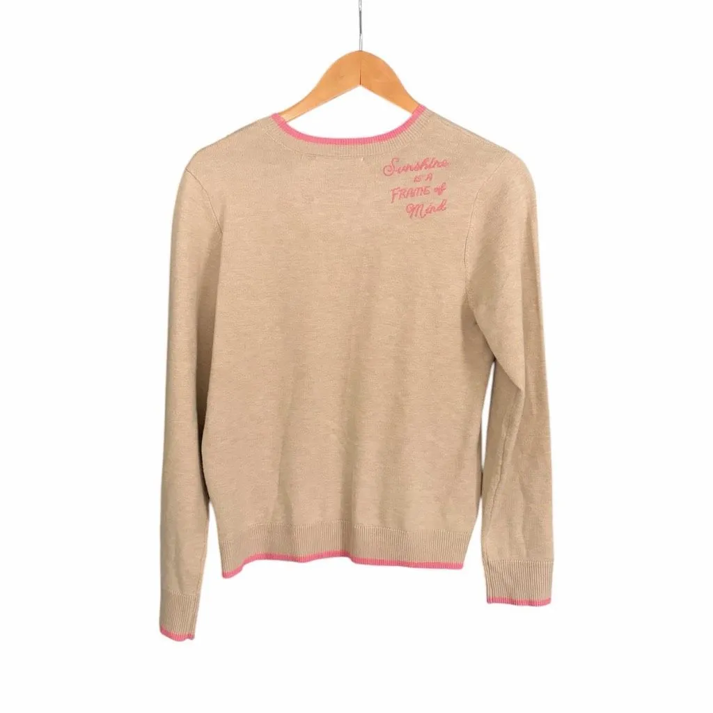 Kerri Rosenthal XOKR Sunshine is a Frame of Mind Sweater NWT Tan Size M - Image 2