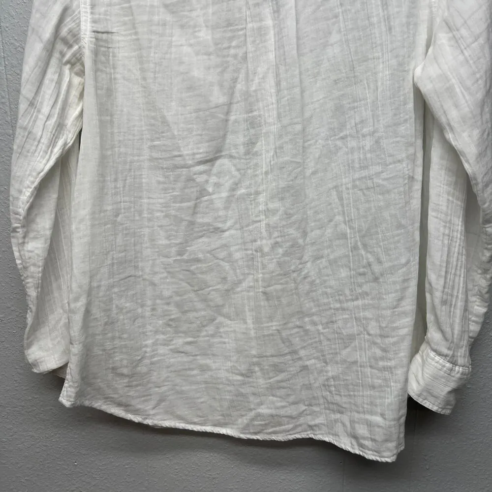 St. John's Bay Gauzy Tunic Shirt Womens XL Coastal Grandma Lagenlook Nautical - Image 9