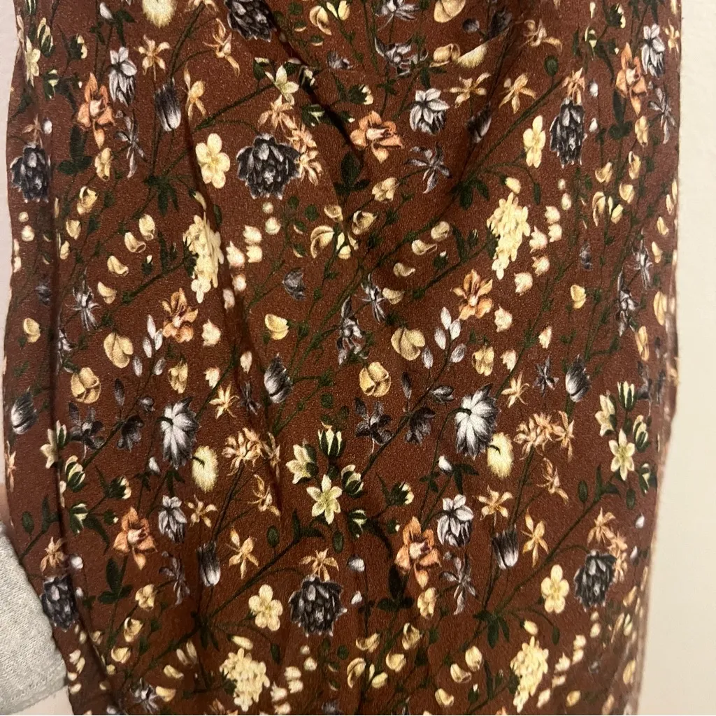 Aritzia Wilfred Bellow Midi Dress in Epicurean Brn/Lt Birch Brown Size 00 - Image 7