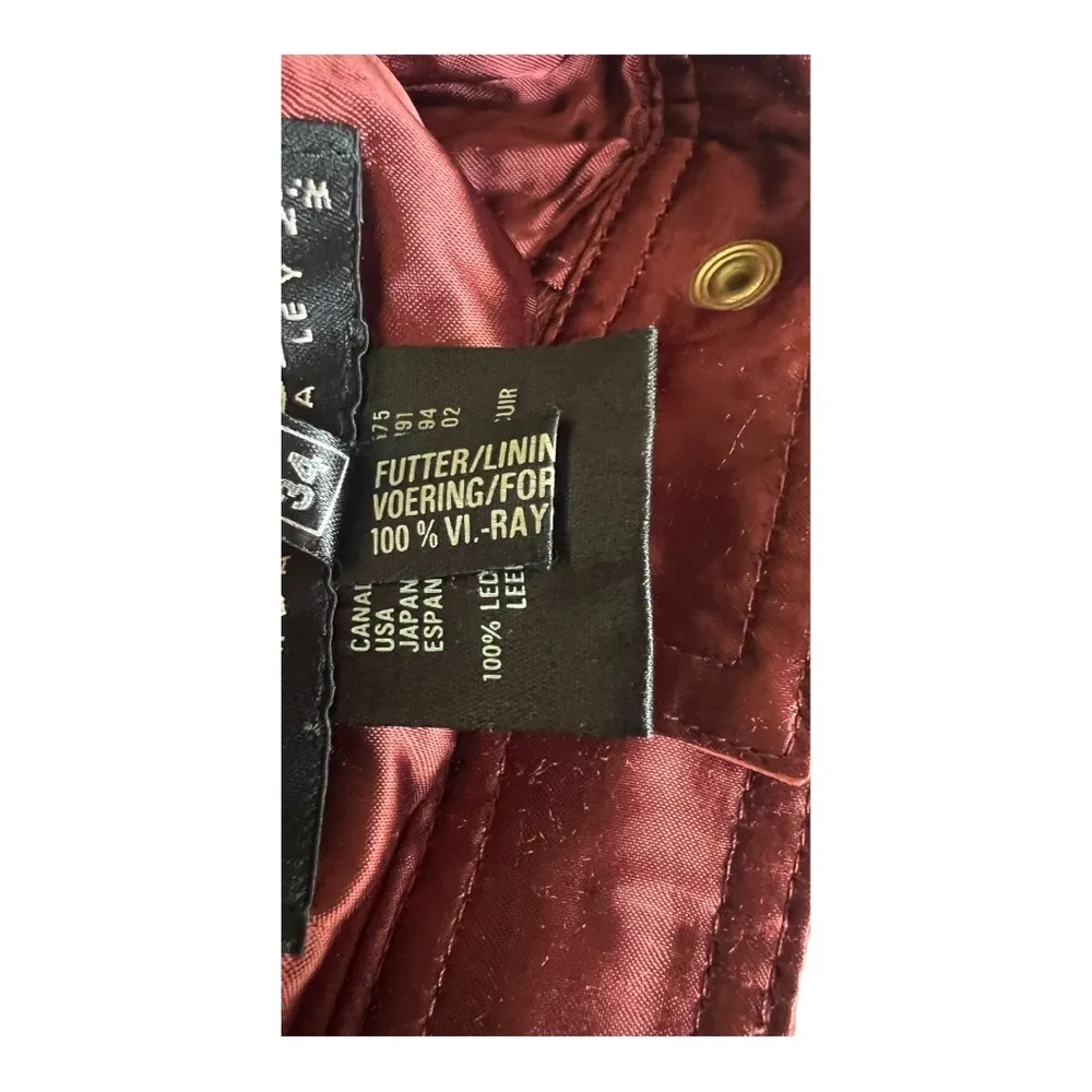 90s Escada By Margaretha Ley 90s Brown Leather High Waisted Pant Size 34(US S) - Image 10