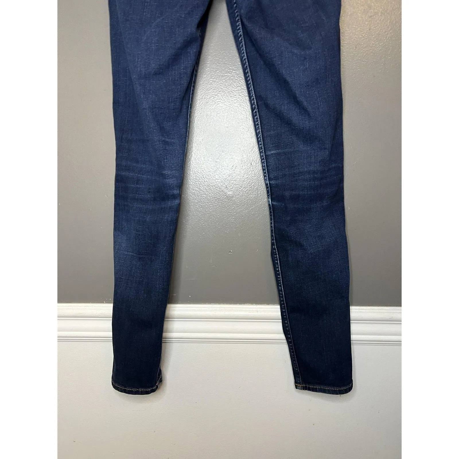 Abercrombie & Fitch Jeans Womens 6 28 Dark Wash Skinny Mid Rise Stretch Denim - Image 6