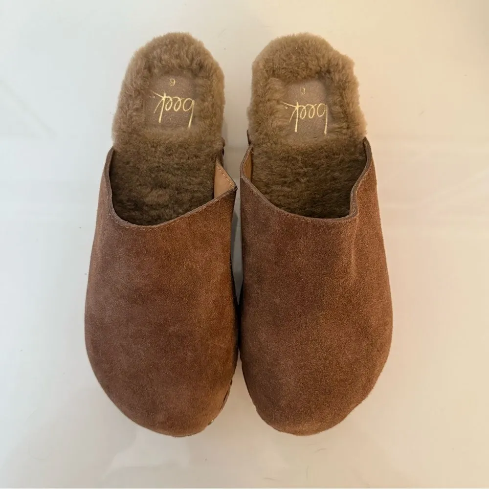 BEEK Mallard Shearling and suede clogs slippers size 6 brand new White - Image 3