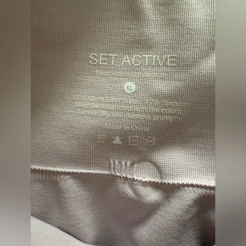 SET Active Sculptflex Leggings 7/8 Length Sugar Light Purple Gray Color Size XL - Image 8