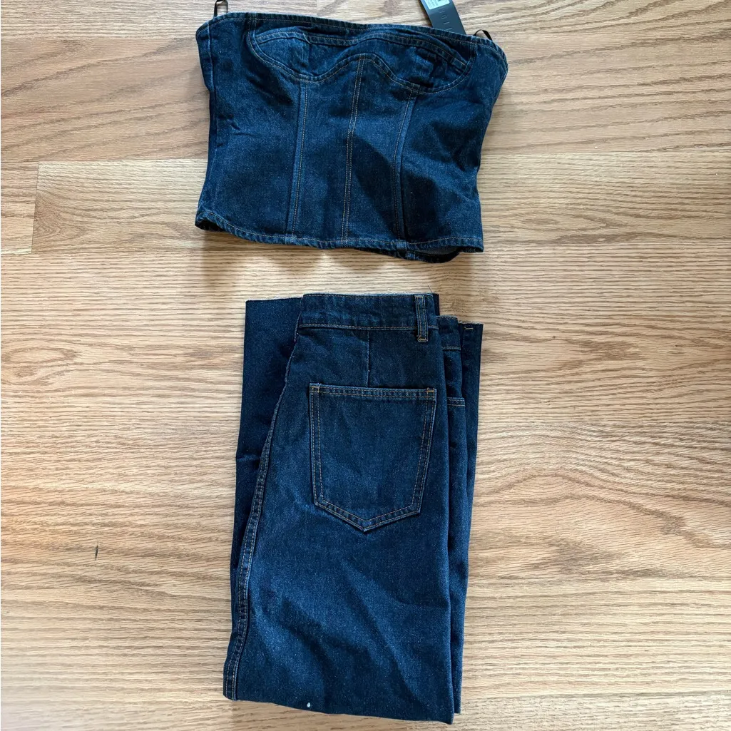 LIONESS Iioness 2 piece denim set Never worn - Image 4