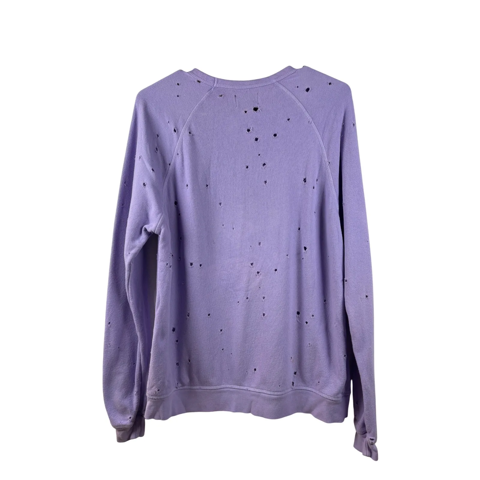 Lauren Moshi XS Purple Daze Distressed Journey Pullover Graphic Sweatshirt - Image 4