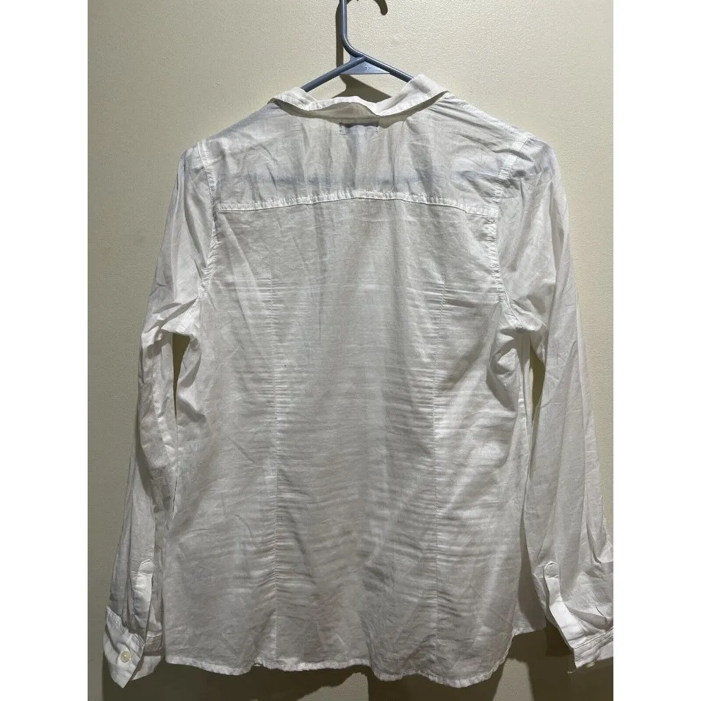 Old Navy White Button Up Shirt ~ Size Small - Image 6