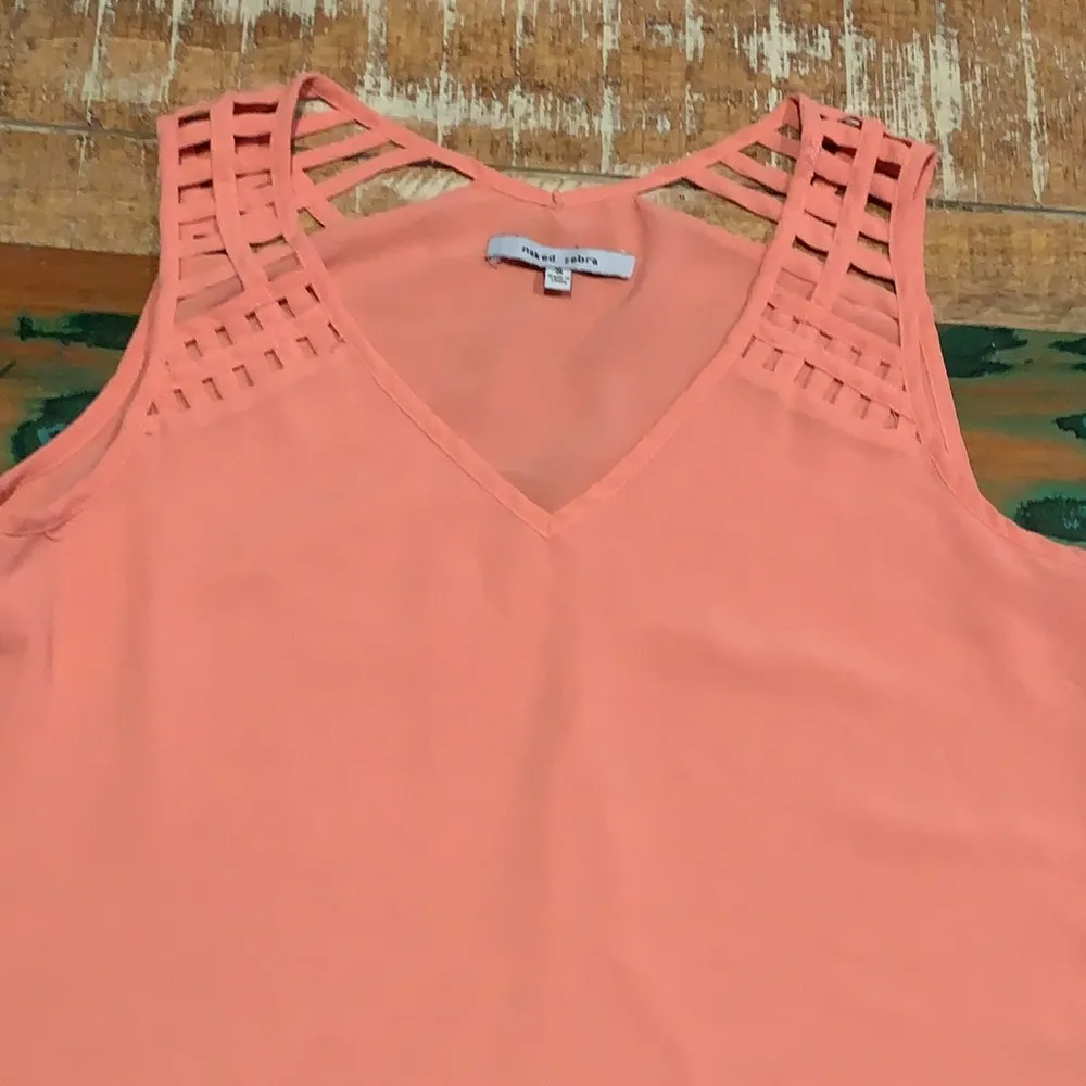 Naked Zebra Salmon tank top - Image 2