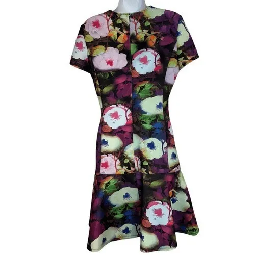 BETSEY JOHNSON Floral Scuba Fit &‎ Flare Dress EUC Size 10 - Image 7