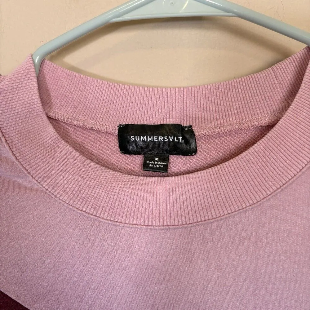 Summersalt Womens Medium Pink/Mauve Softest French Terry Sweatshirt Pullover - Image 2