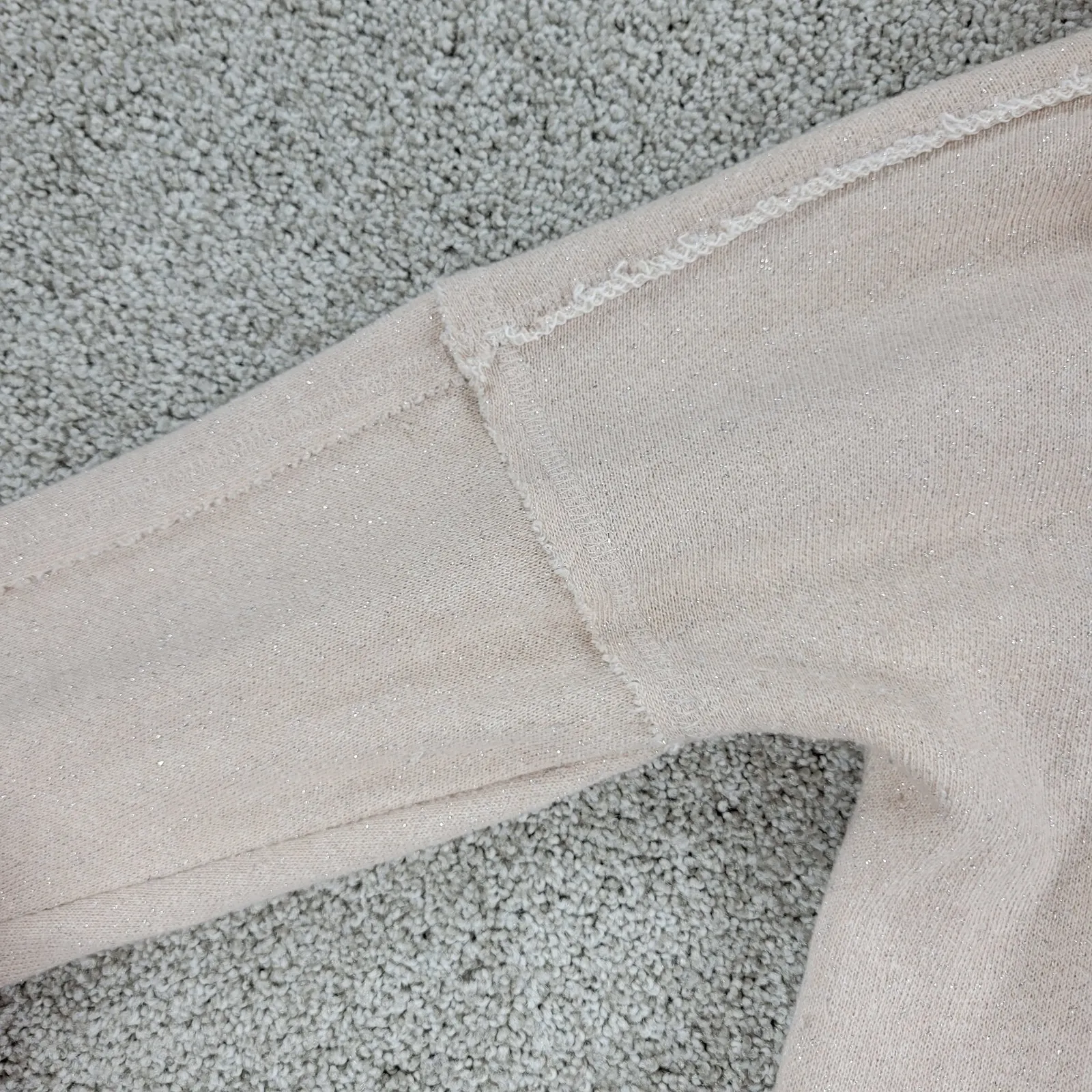 Maurices Sweatshirt Womens 1X Metallic Cream Faux Fur Cowl Neck Pullover Sweater - Image 9