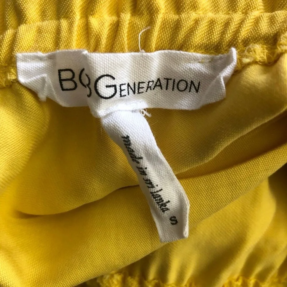 BCBGeneration  Yellow Strapless Jumpsuit Rayon Blend - Small - Image 12