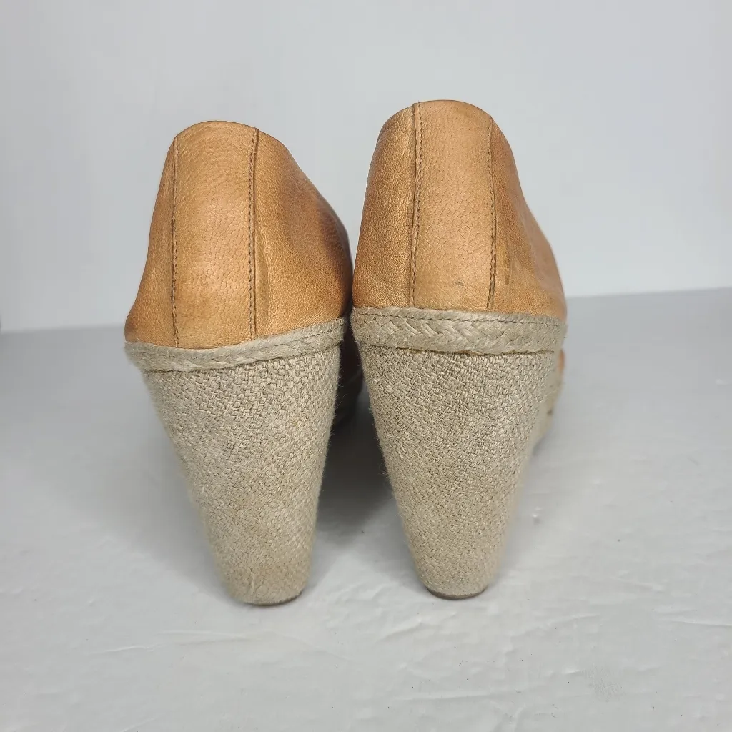 COCLICO Shoes Helen Platform Wedge Pumps‎ EU 39.5 Tan Size 8.5 - Image 6